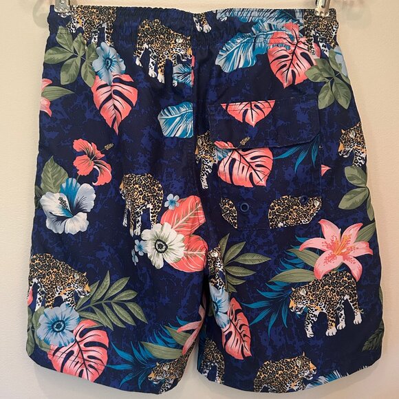 George brand men's swim shorts, tiger/floral print, sz S (28-30) - Picture 6 of 10
